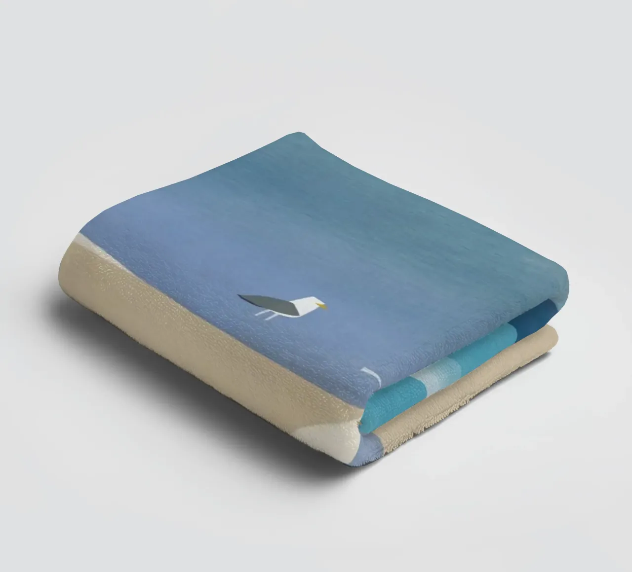 Eenzaamheid van zeemeeuwen badhanddoek van Little Dean