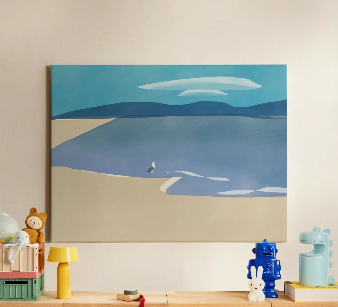 Eenzaamheid van zeemeeuwen canvas van Little Dean