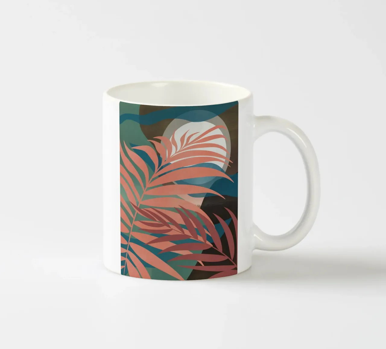 Foglia di palma tropicale 13 tazza in ceramica da Little Dean