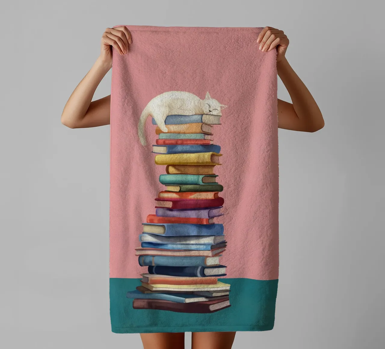 Where the Cat Dreams towel by Flow Line