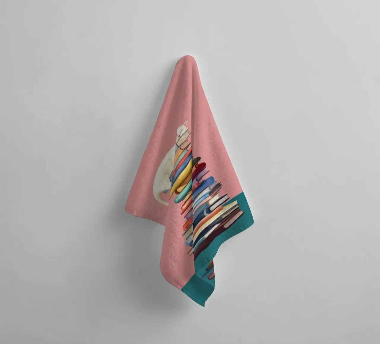 Where the Cat Dreams towel by Flow Line