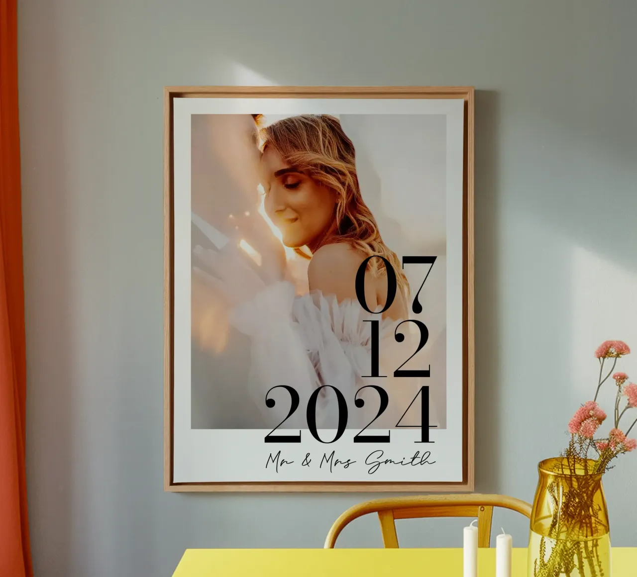 Stampa personalizzata della data del matrimonio tela da Prints By Ayleen