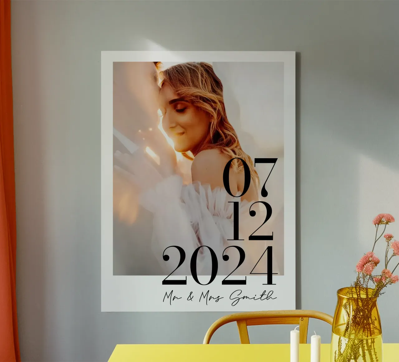 Personalised Wedding Date Memory Print canvas by Prints By Ayleen