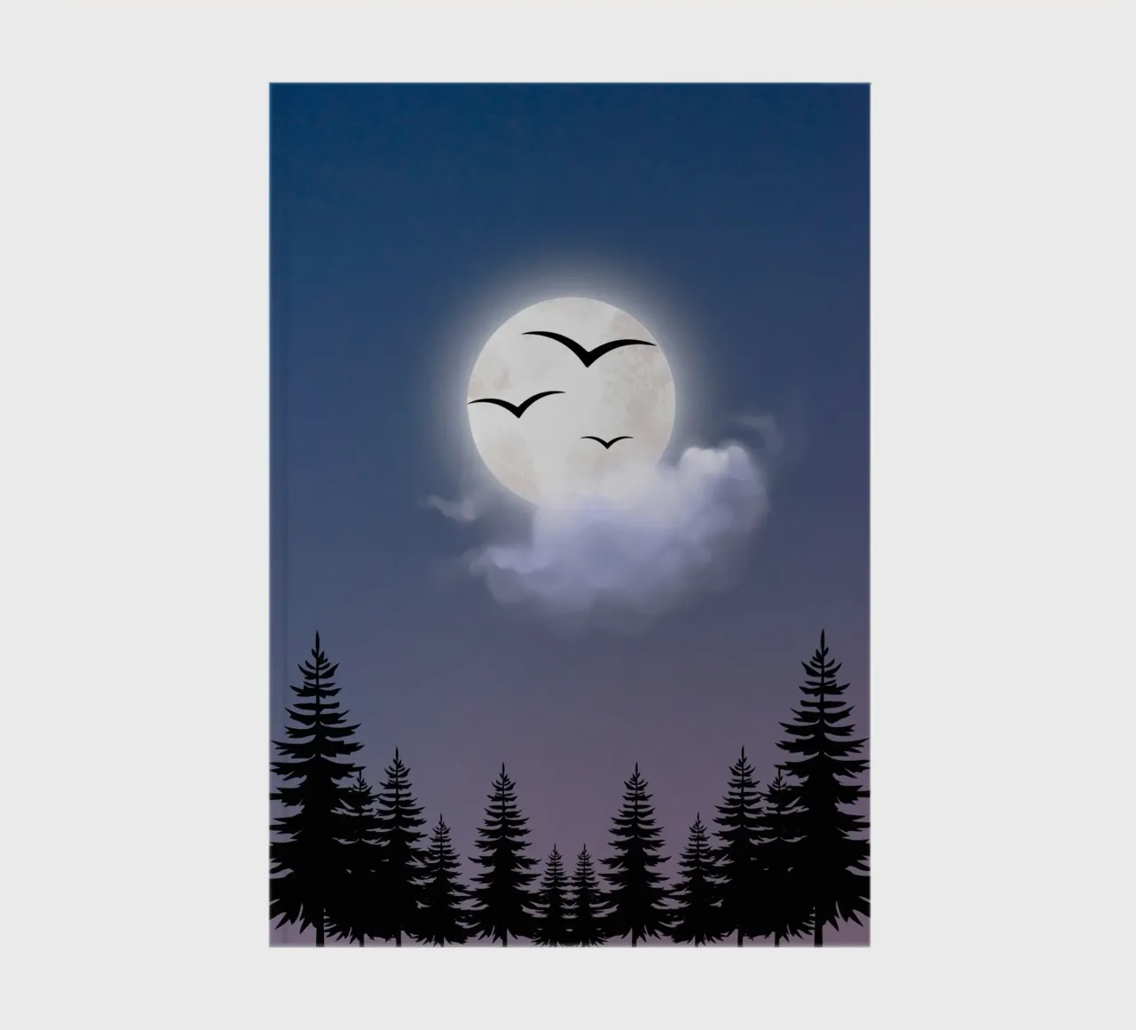 moon cloudy notebook by Creaton
