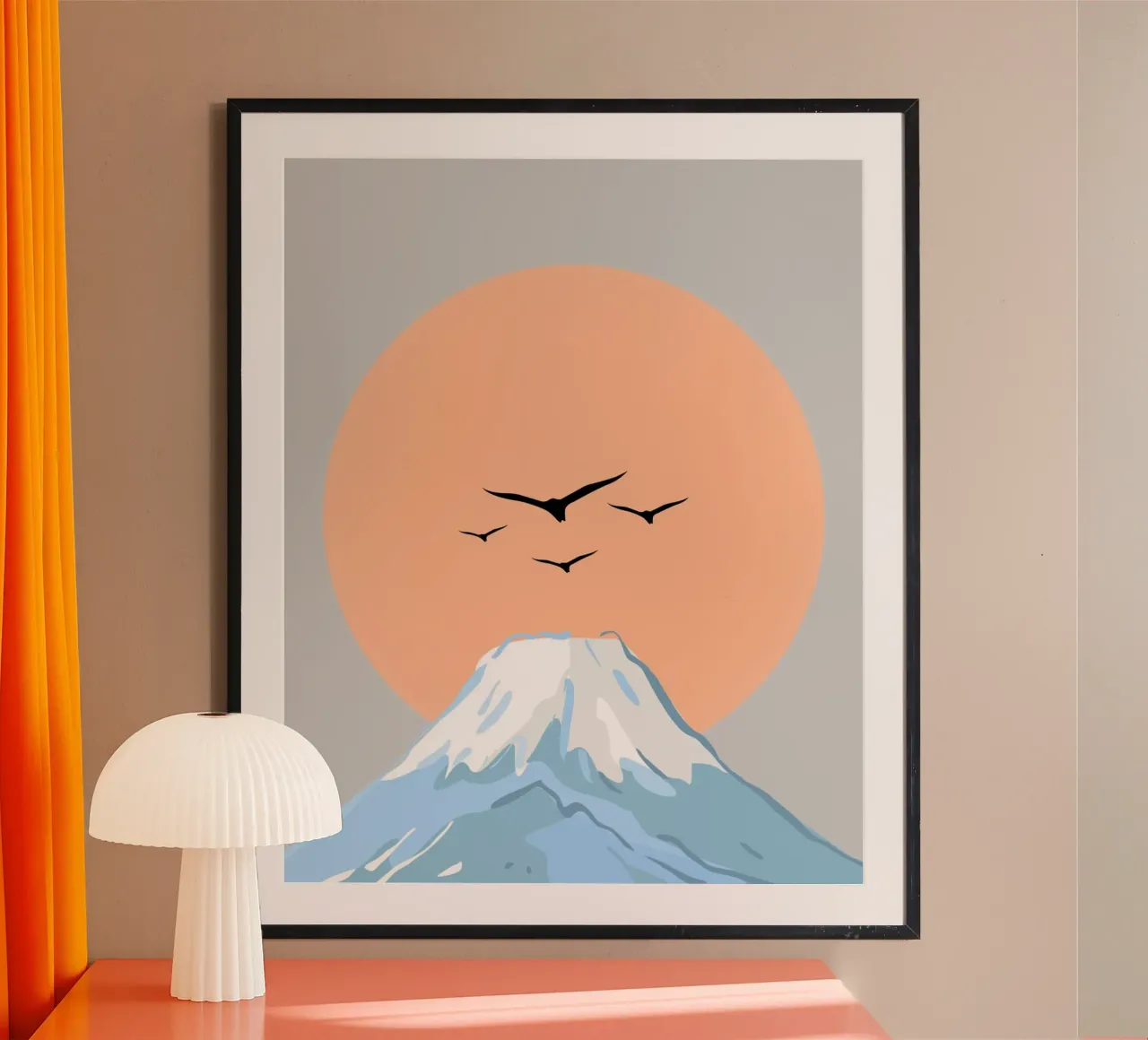 natural summit majestic poster con telaio in plastica da Creaton