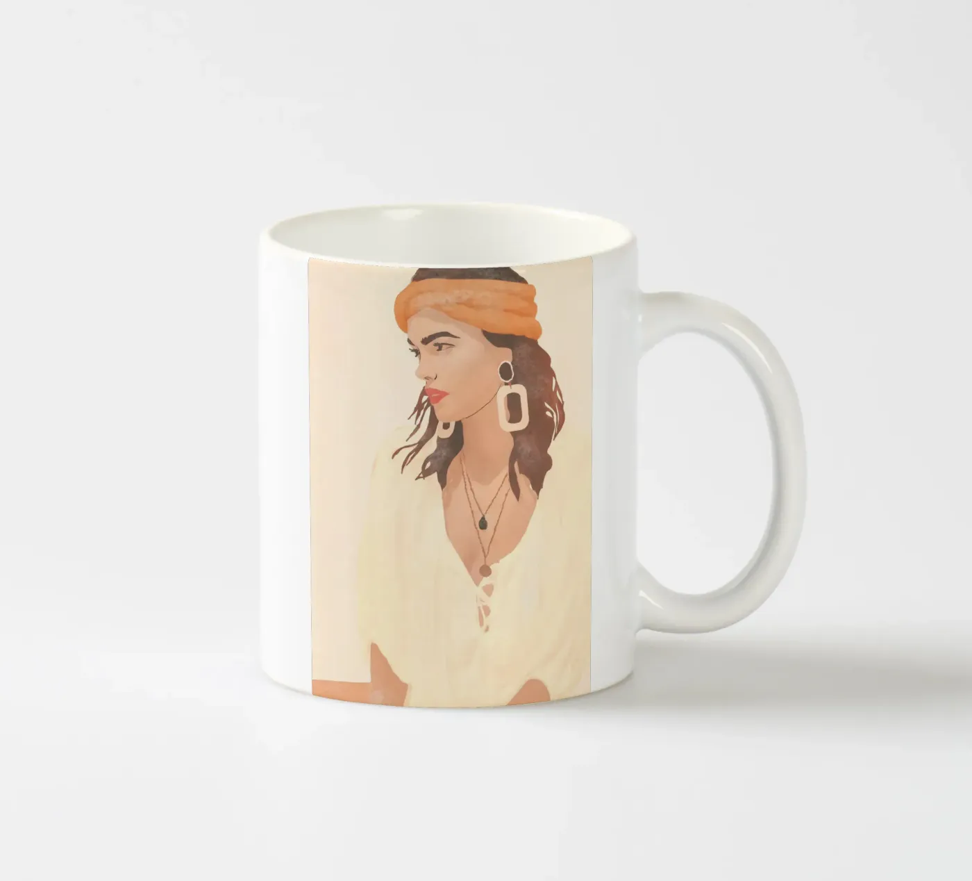 Side Profile ceramic mug by LeaDArt