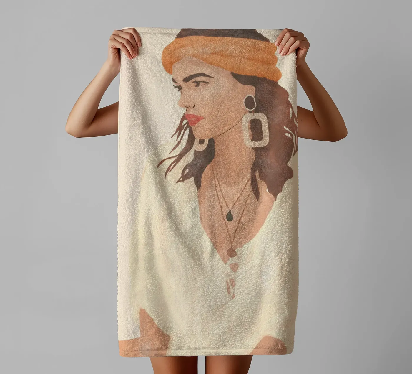 Side Profile towel by LeaDArt