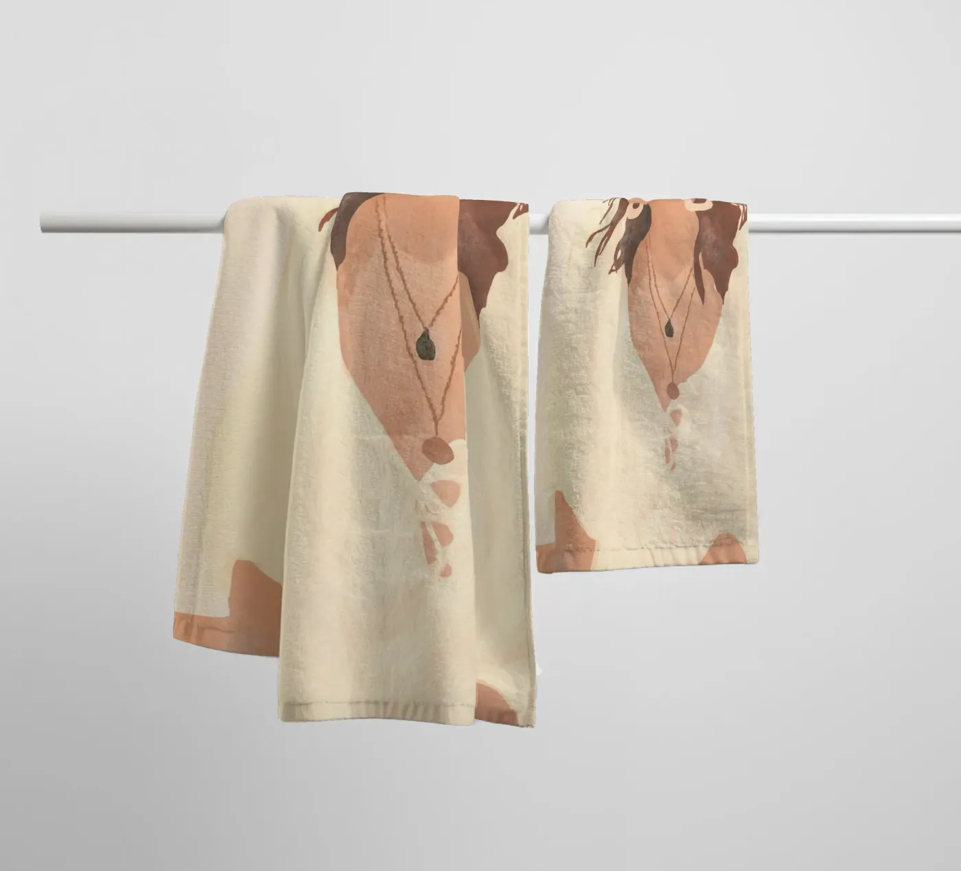 Side Profile towel by LeaDArt