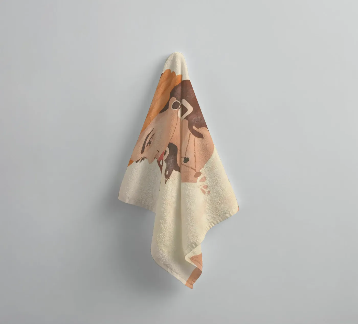 Side Profile towel by LeaDArt