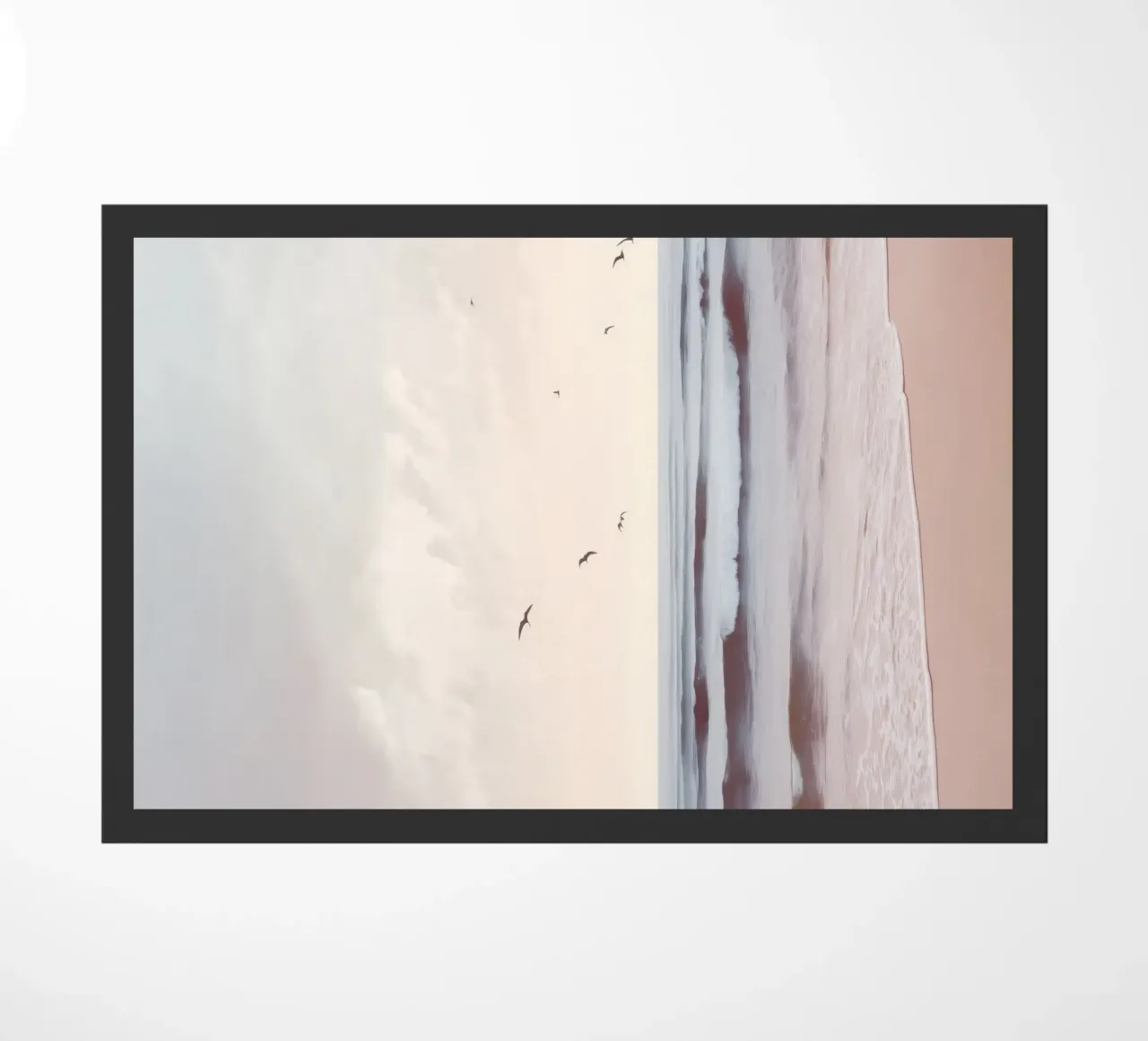 Seabirds at Dusk – Pastel Coastal Photography Print zerbino da Vela Luna