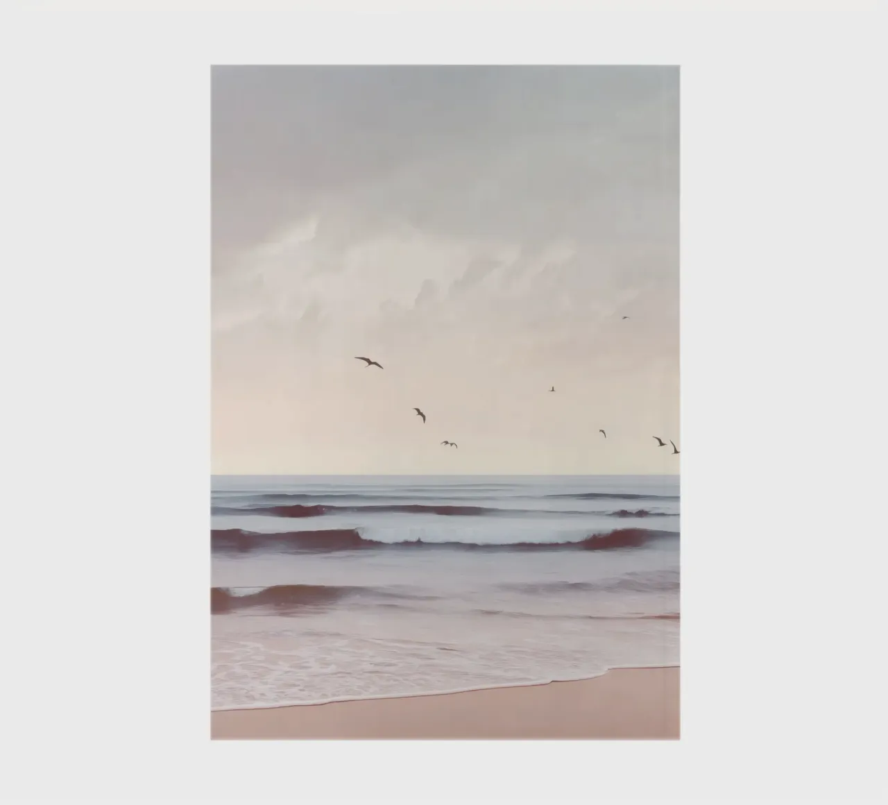 Seabirds at Dusk – Pastel Coastal Photography Print cuaderno de Vela Luna