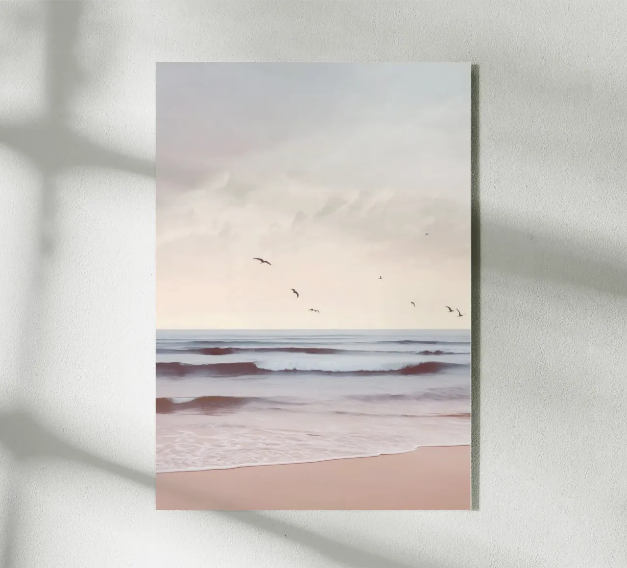 Seabirds at Dusk – Pastel Coastal Photography Print metacrilato de Vela Luna