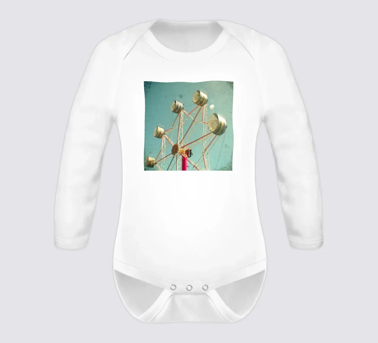 Ferris Wheel long-sleeve baby romper by Cassia Beck Photography