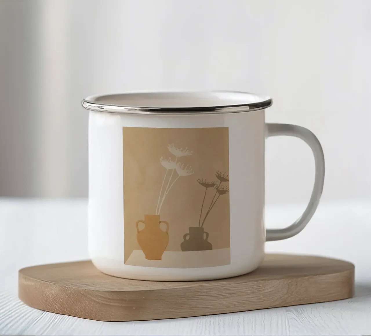 Natura morta morbida tazza in smalto da LeaDArt