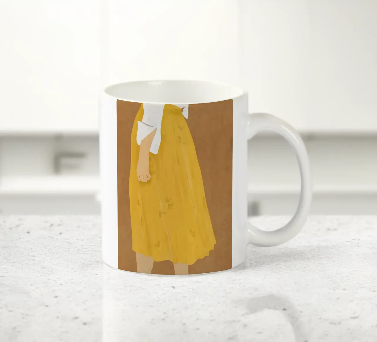 Gonna gialla tazza in ceramica da LeaDArt