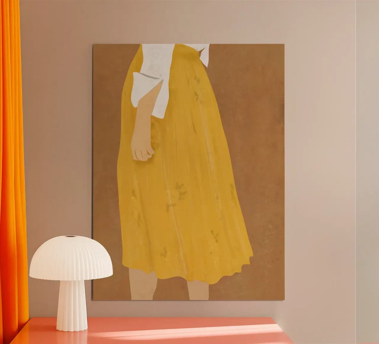 Jupe jaune hahnemühle de LeaDArt