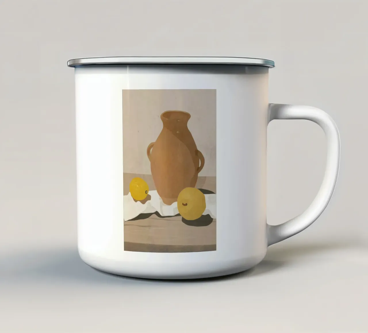 Due limoni tazza in smalto da LeaDArt