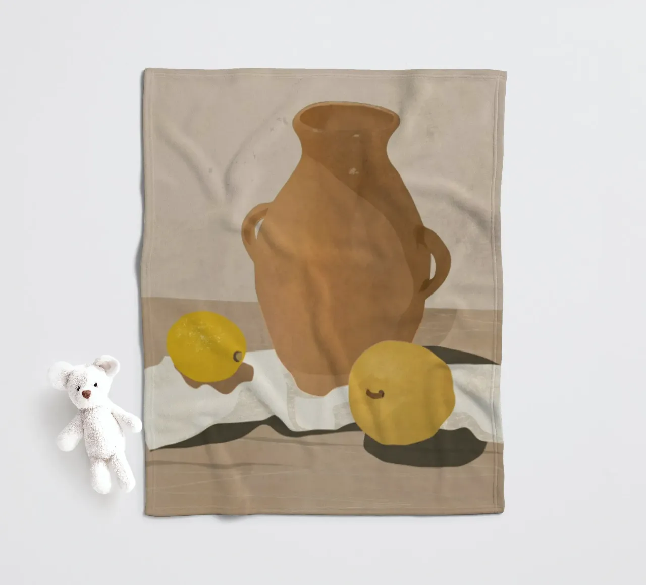 Twee Citroenen fleecedeken van LeaDArt