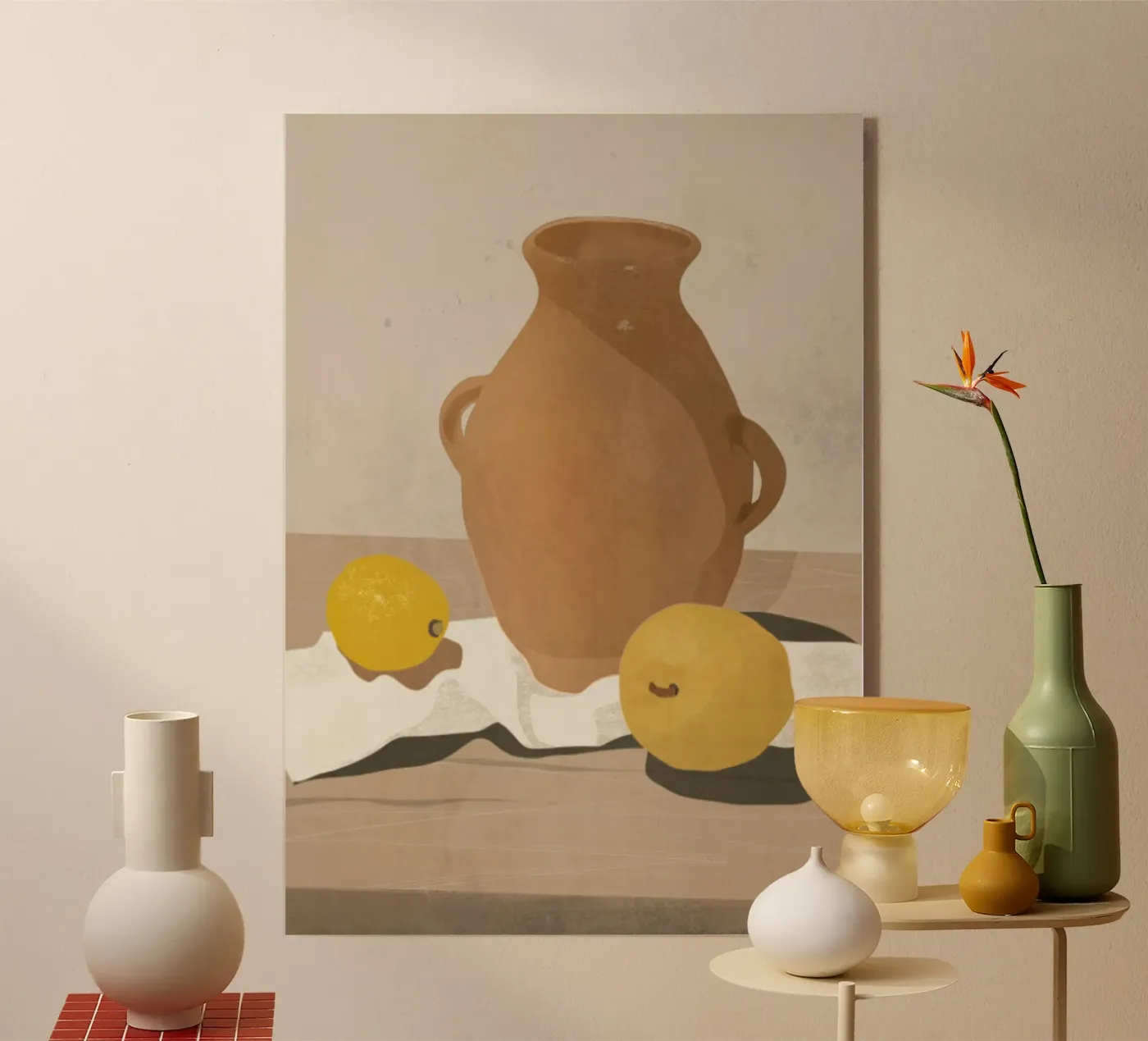 Twee Citroenen acryl van LeaDArt