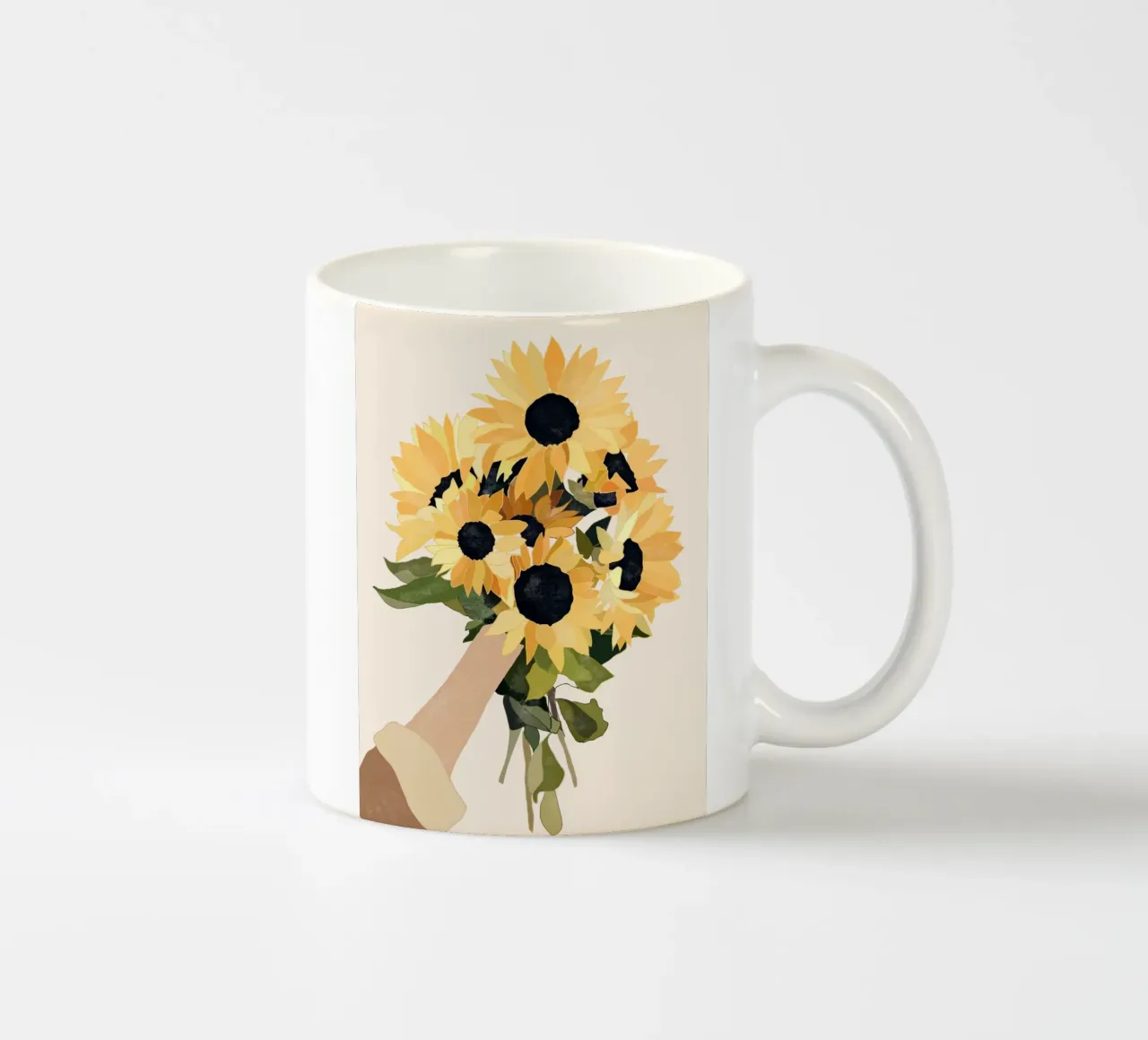 Sole in mano 2 tazza in ceramica da LeaDArt