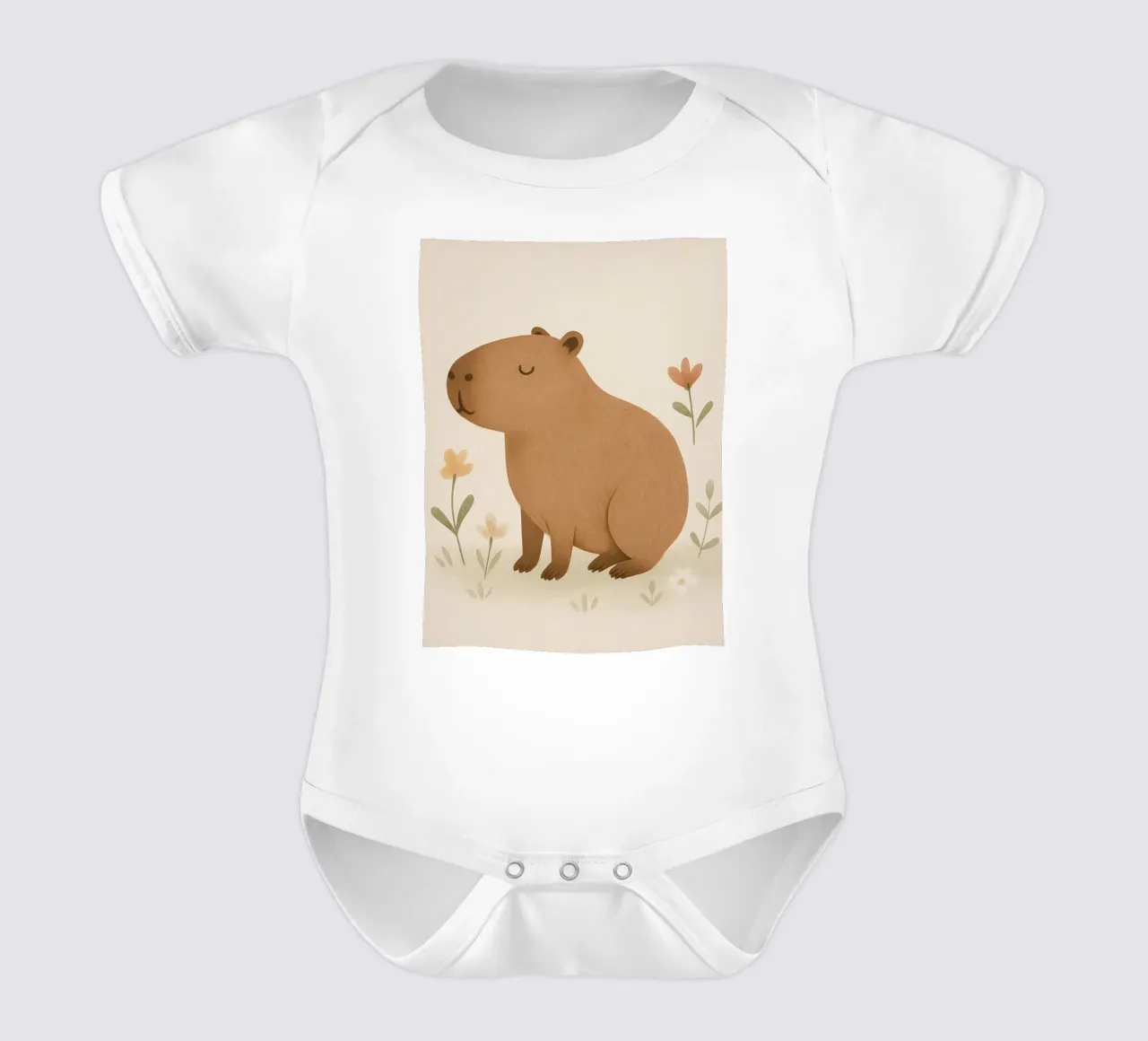 Capybara body neonato maniche corte da Attaboy Dsgn