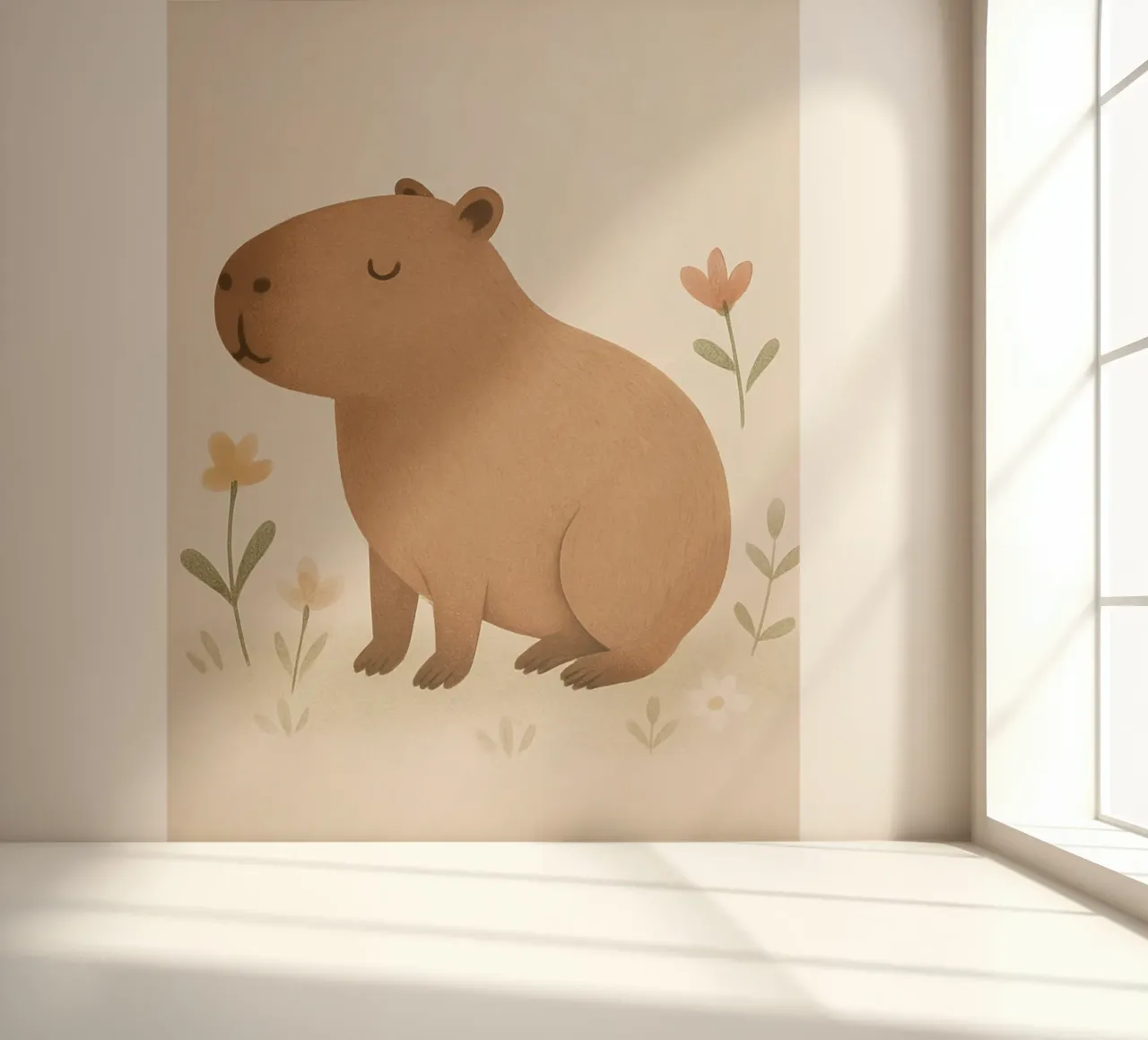 Capybara fotobehang van Attaboy Dsgn