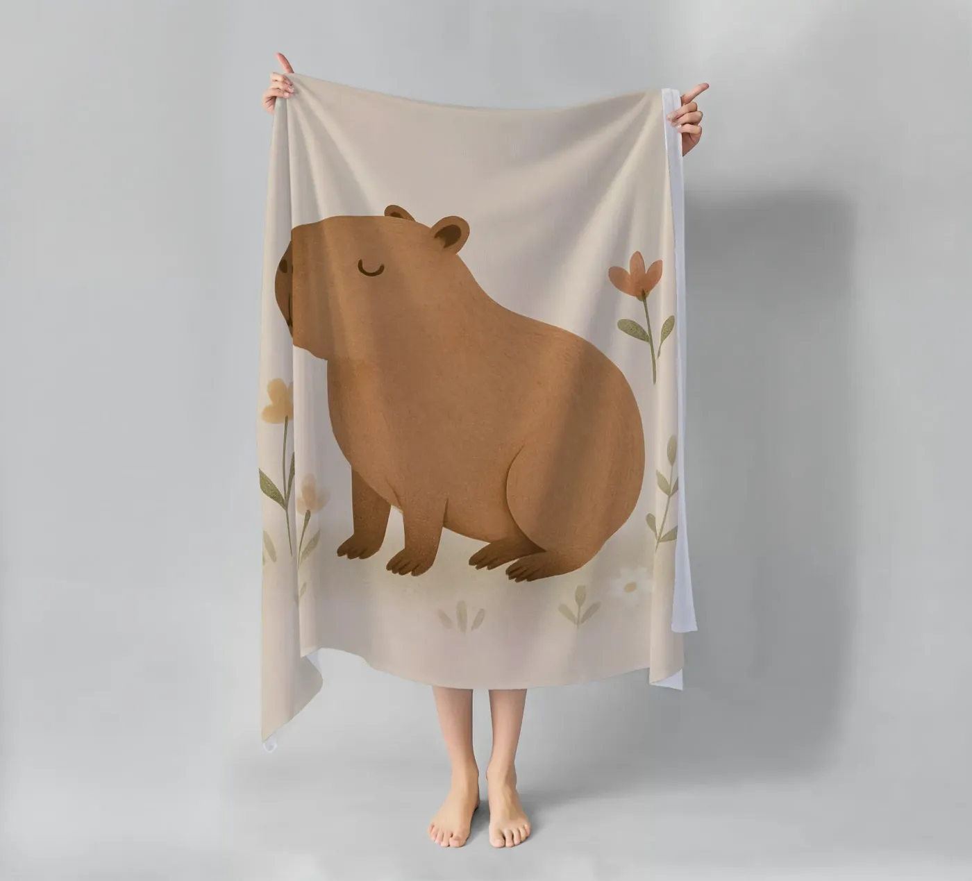 Capybara Strandtuch von Attaboy Dsgn