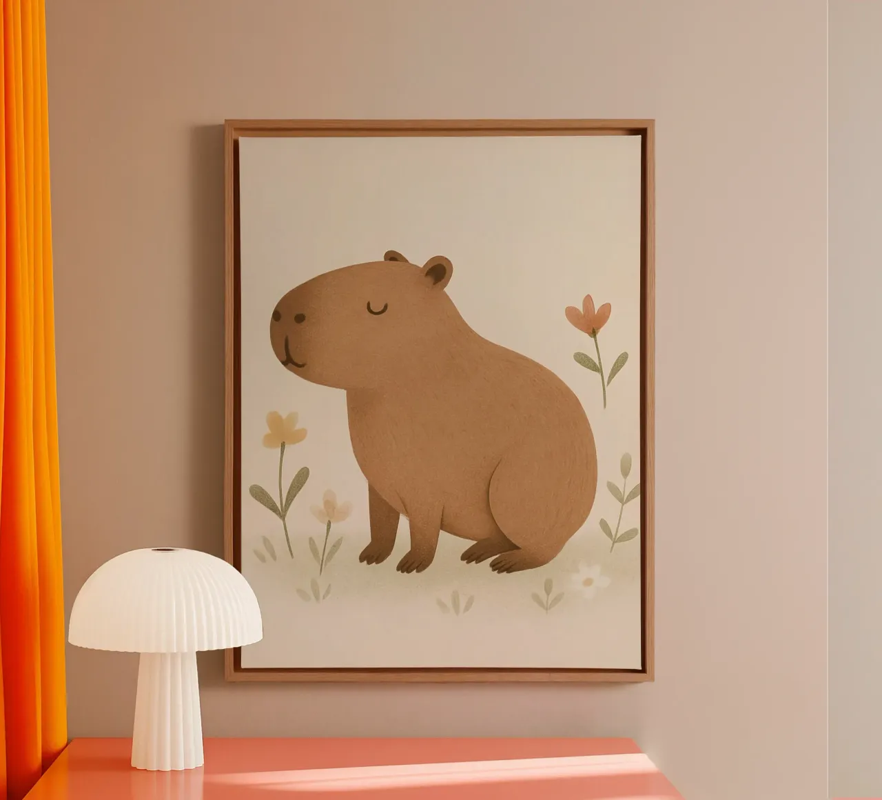 Capybara canvas van Attaboy Dsgn
