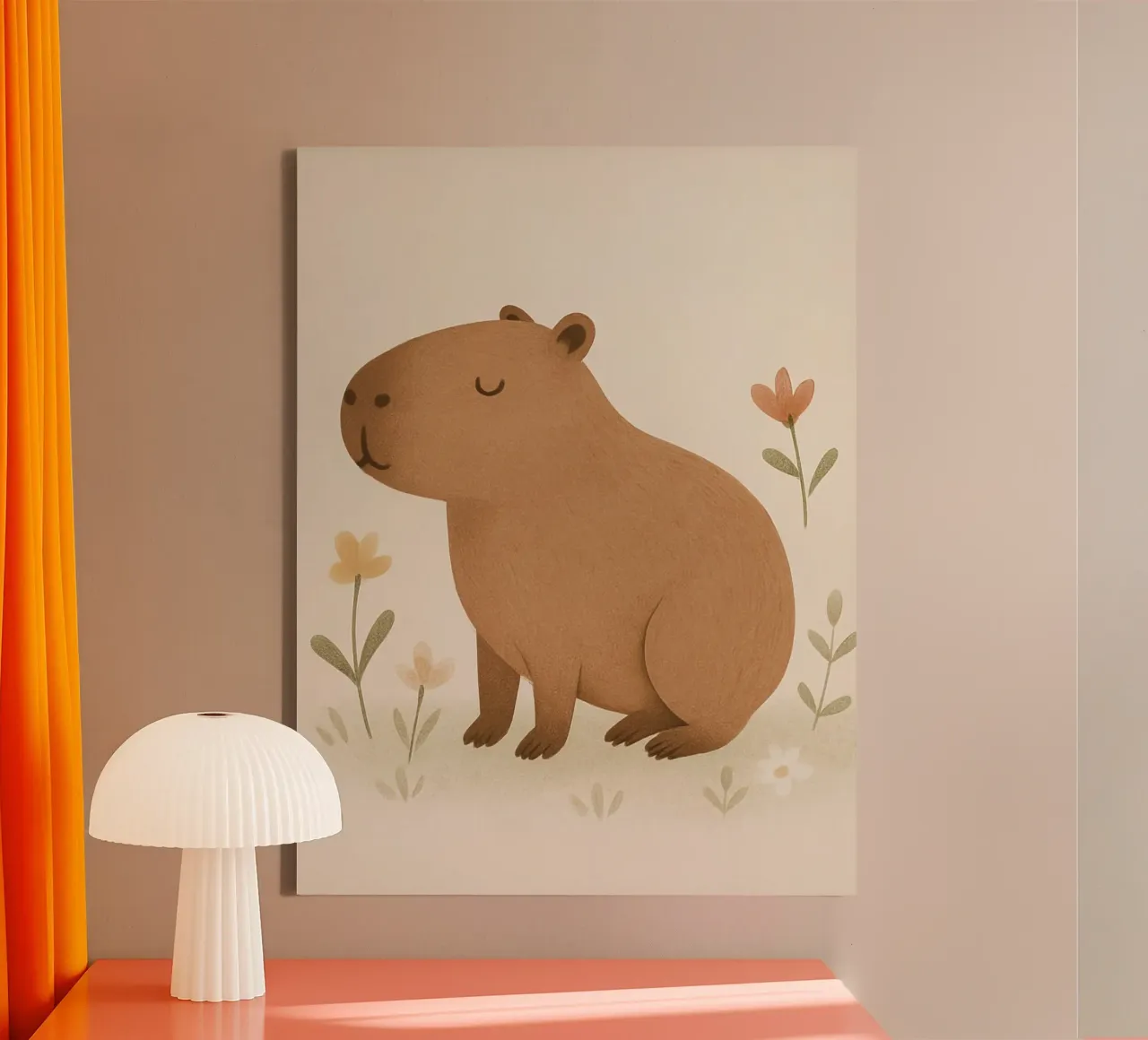 Capybara canvas van Attaboy Dsgn