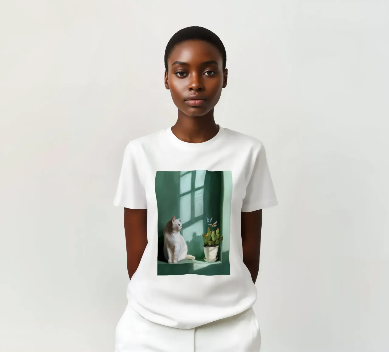 Smaragdgroene rust t-shirt van Verse