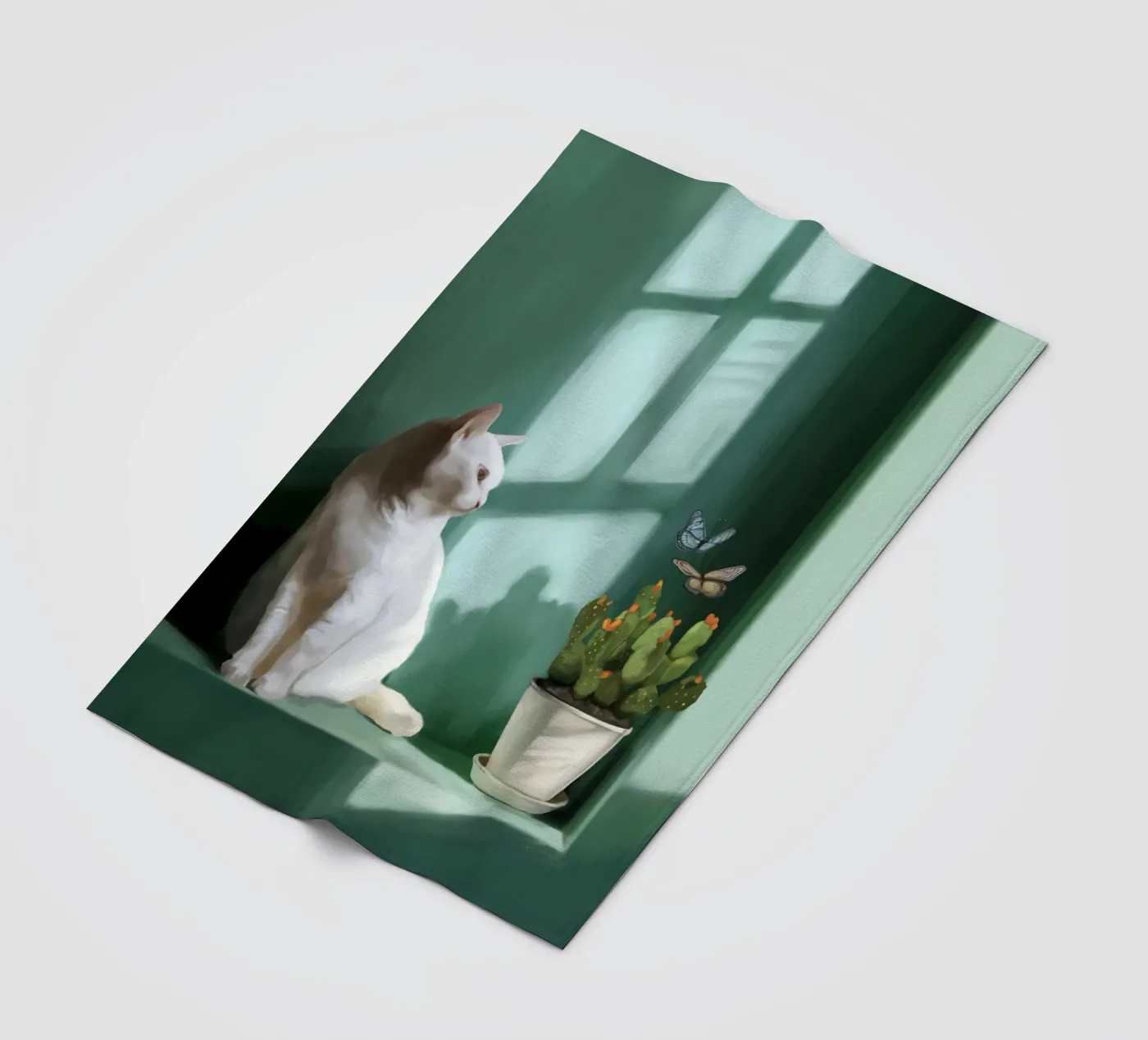 Smaragdgroene rust fleecedeken van Verse