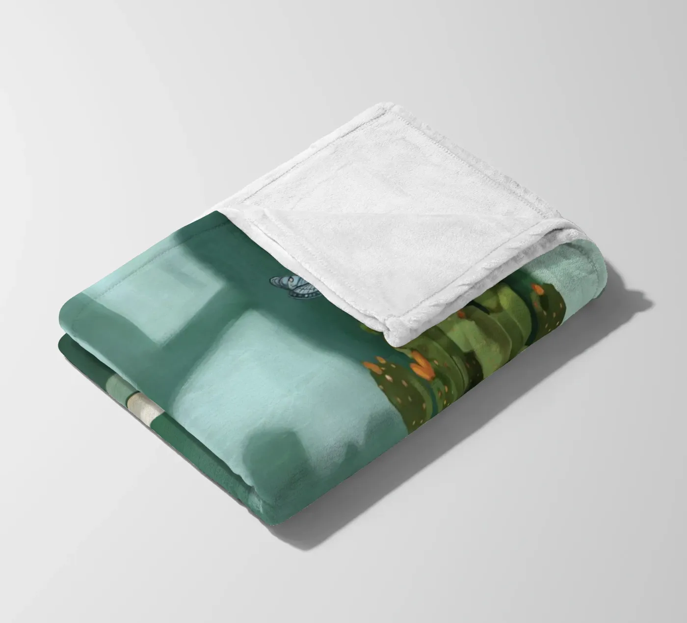 Smaragdgroene rust fleecedeken van Verse