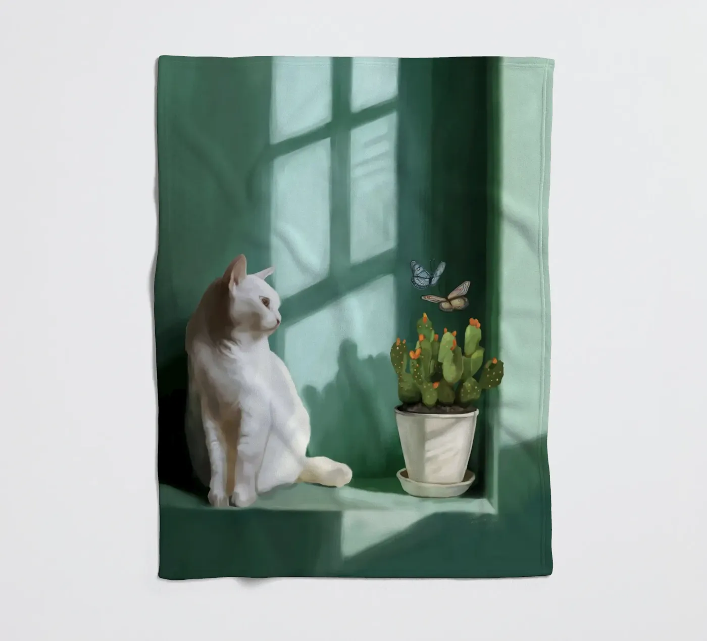 Smaragdgroene rust fleecedeken van Verse