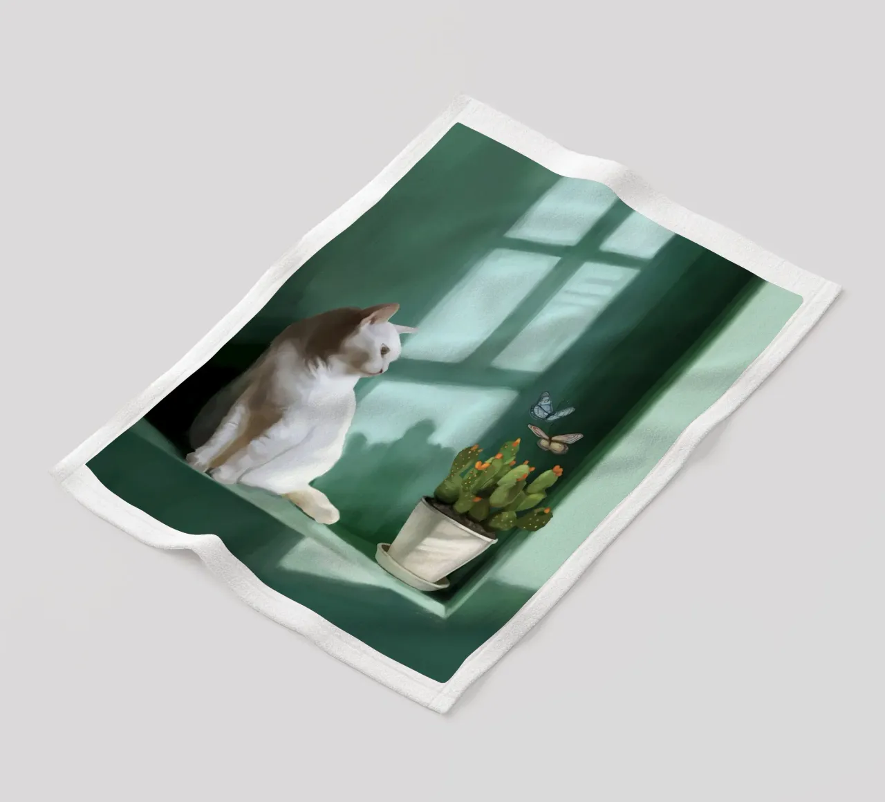 Smaragdgroene rust fleecedeken van Verse