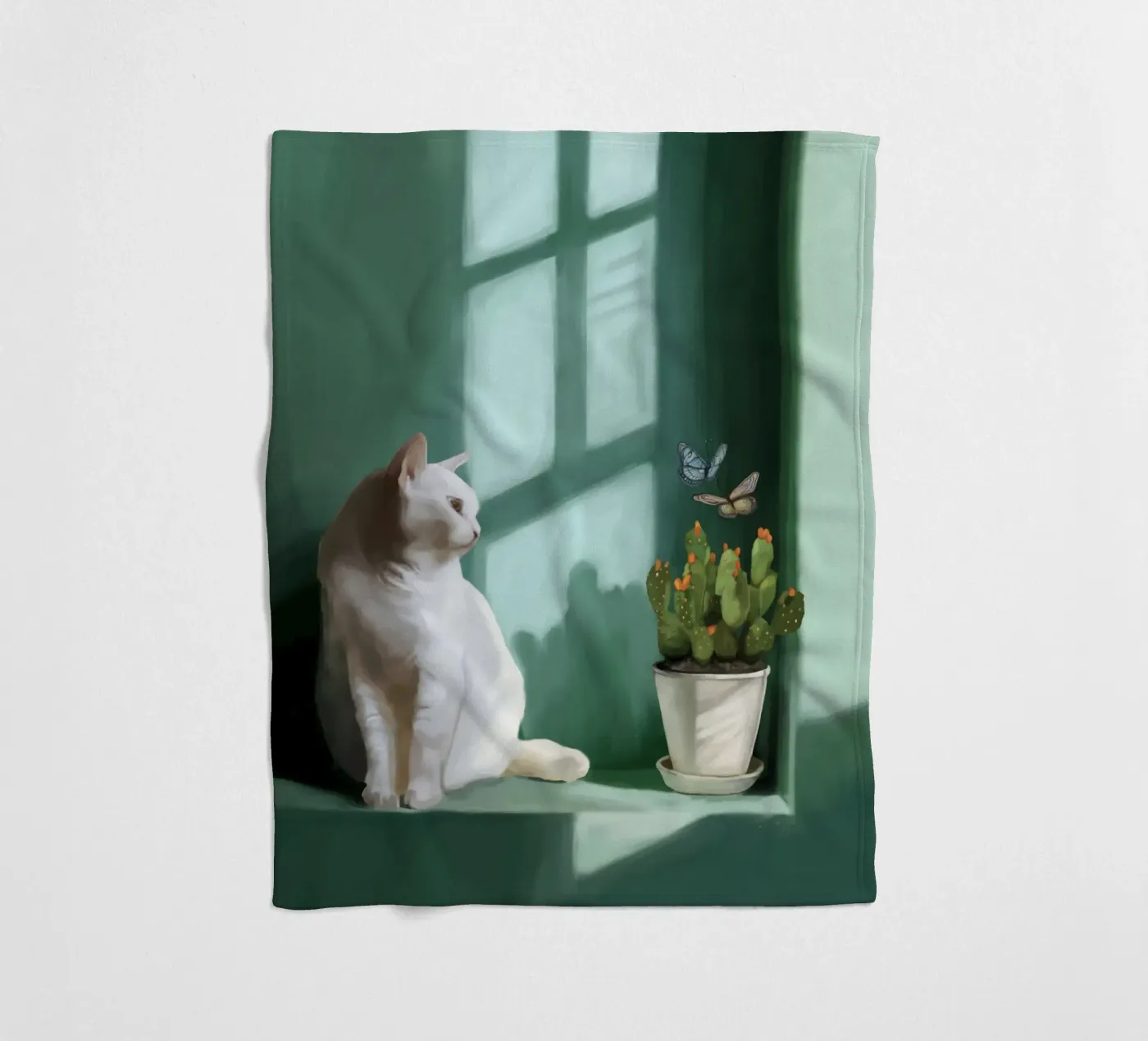 Smaragdgroene rust fleecedeken van Verse