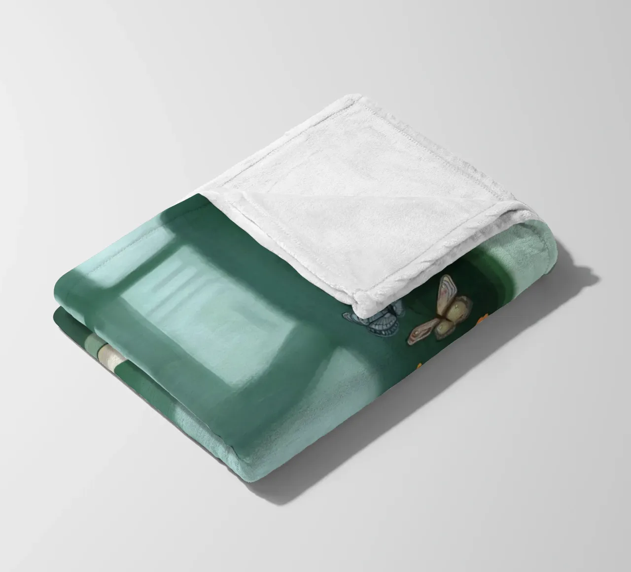 Smaragdgroene rust fleecedeken van Verse