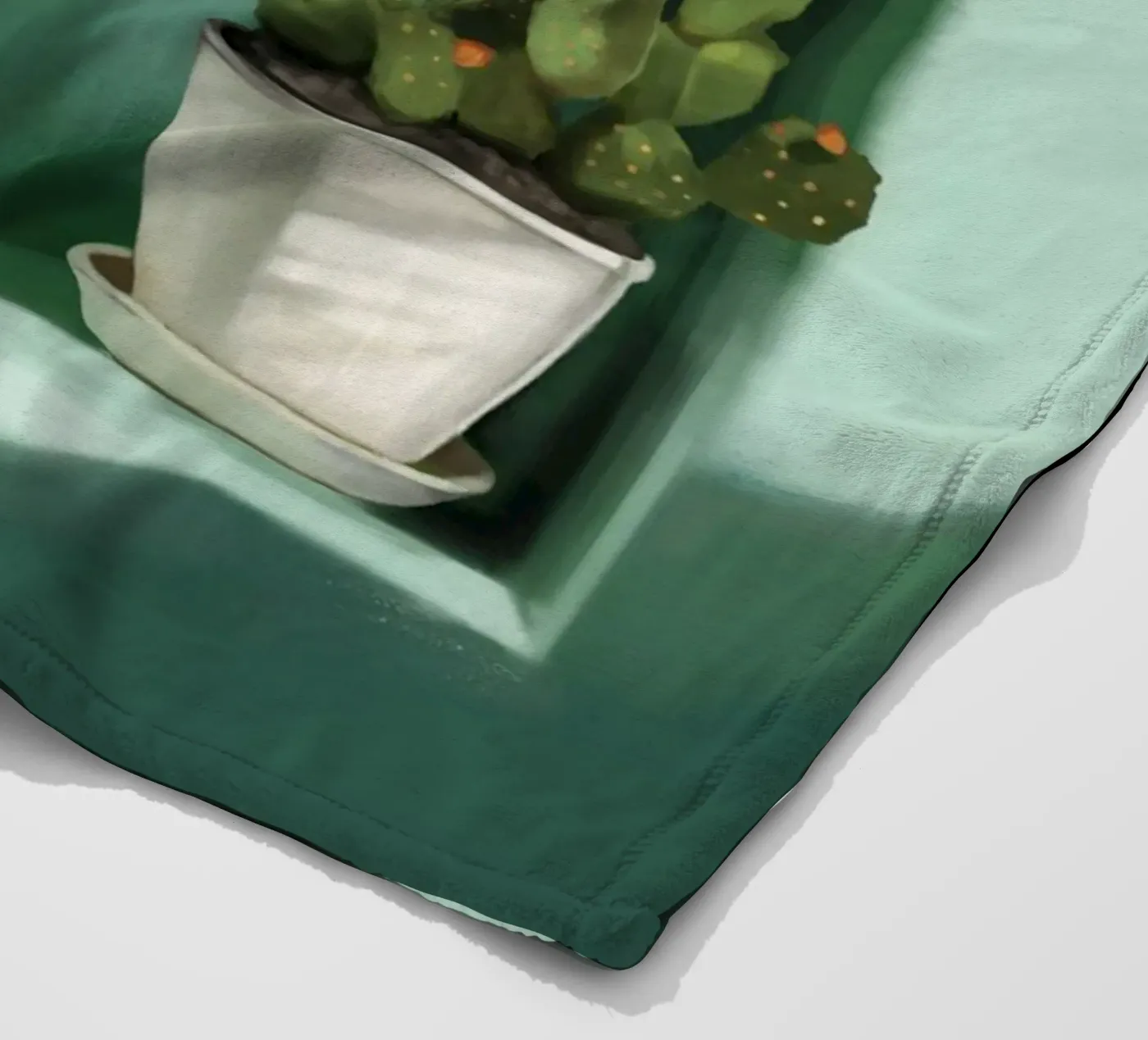 Smaragdgroene rust fleecedeken van Verse