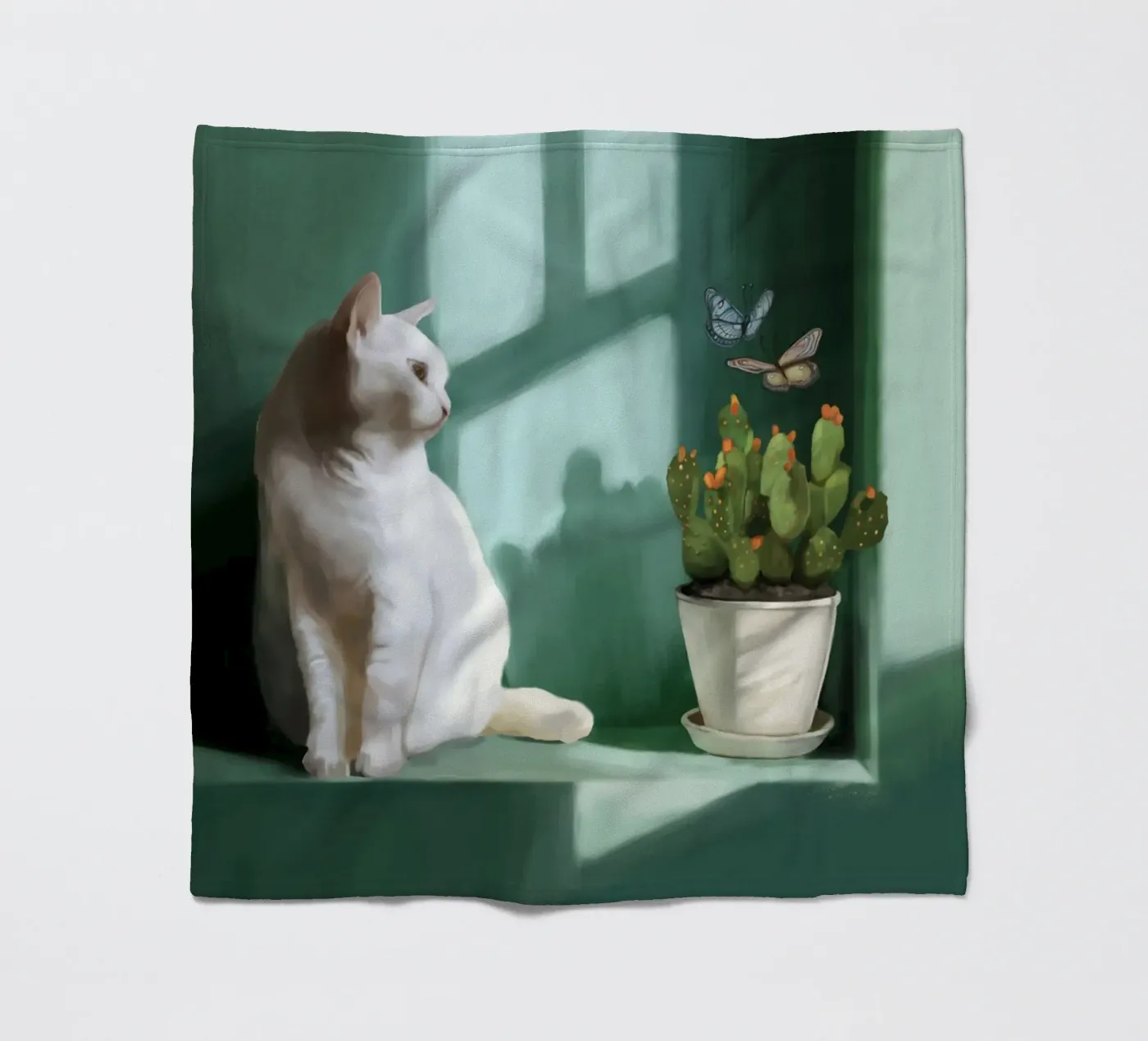 Smaragdgroene rust fleecedeken van Verse