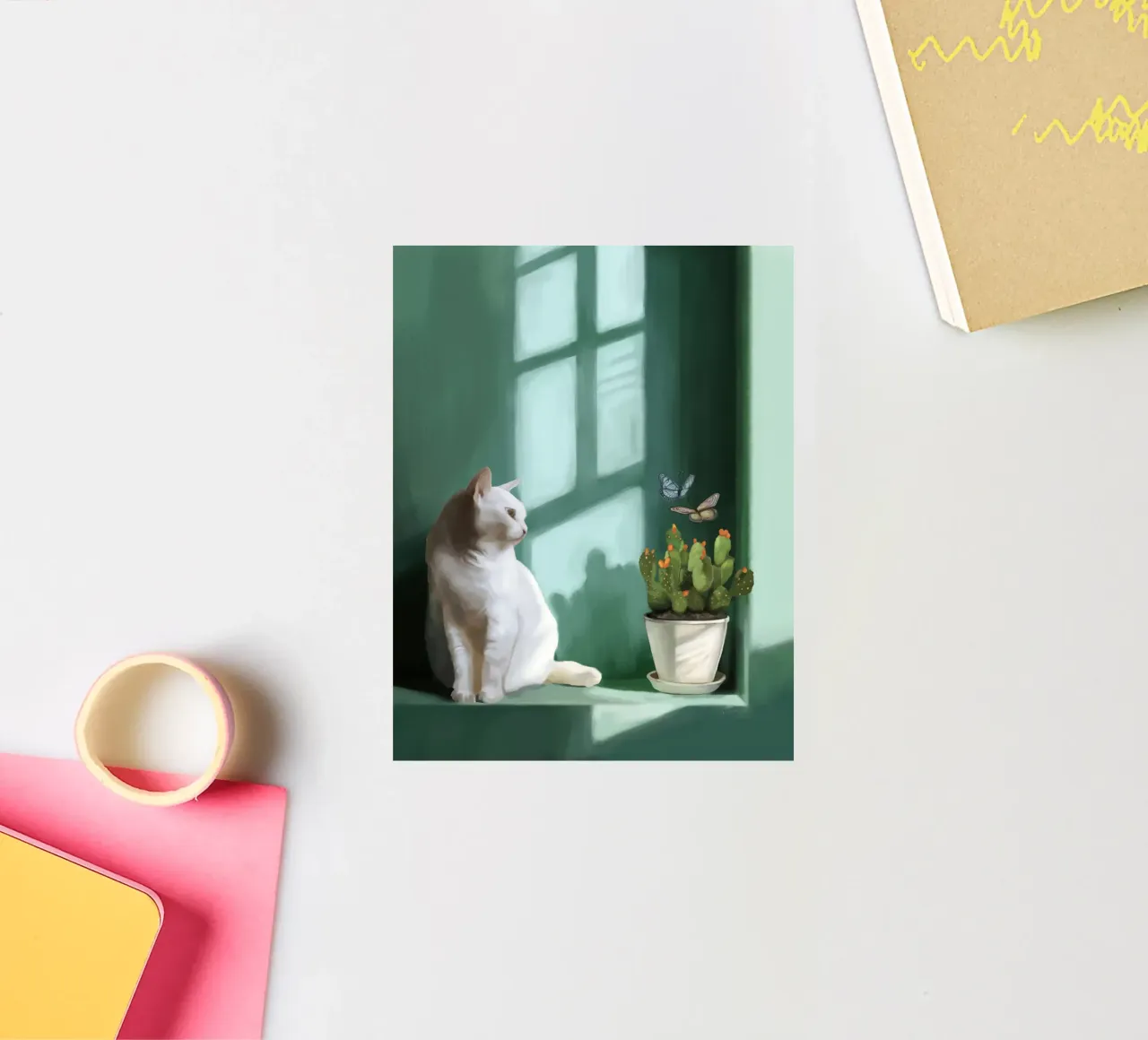 Smaragdgroene rust sticker van Verse