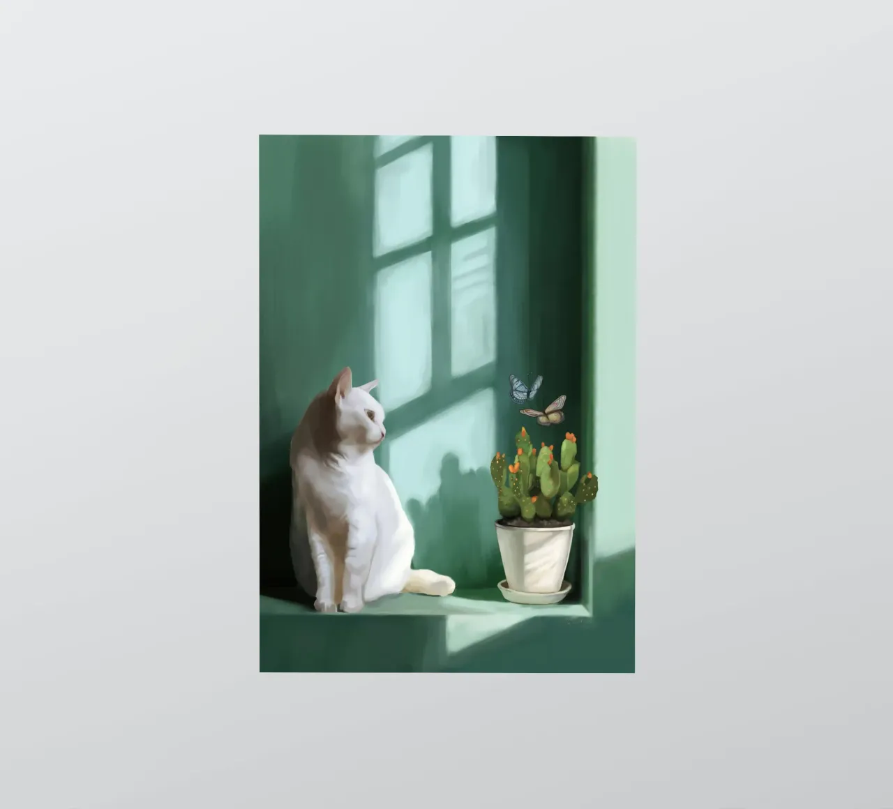 Smaragdgroene rust sticker van Verse