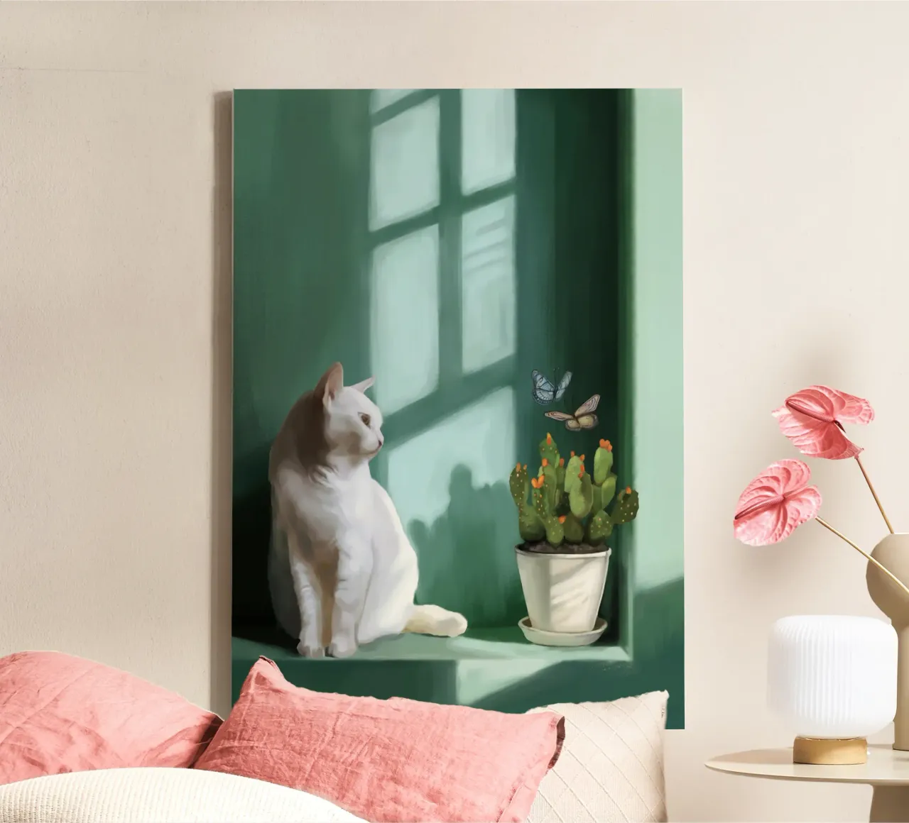 Smaragdgroene rust canvas van Verse