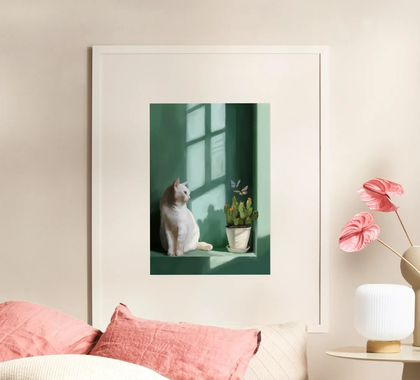 Smaragdgroene rust poster van Verse