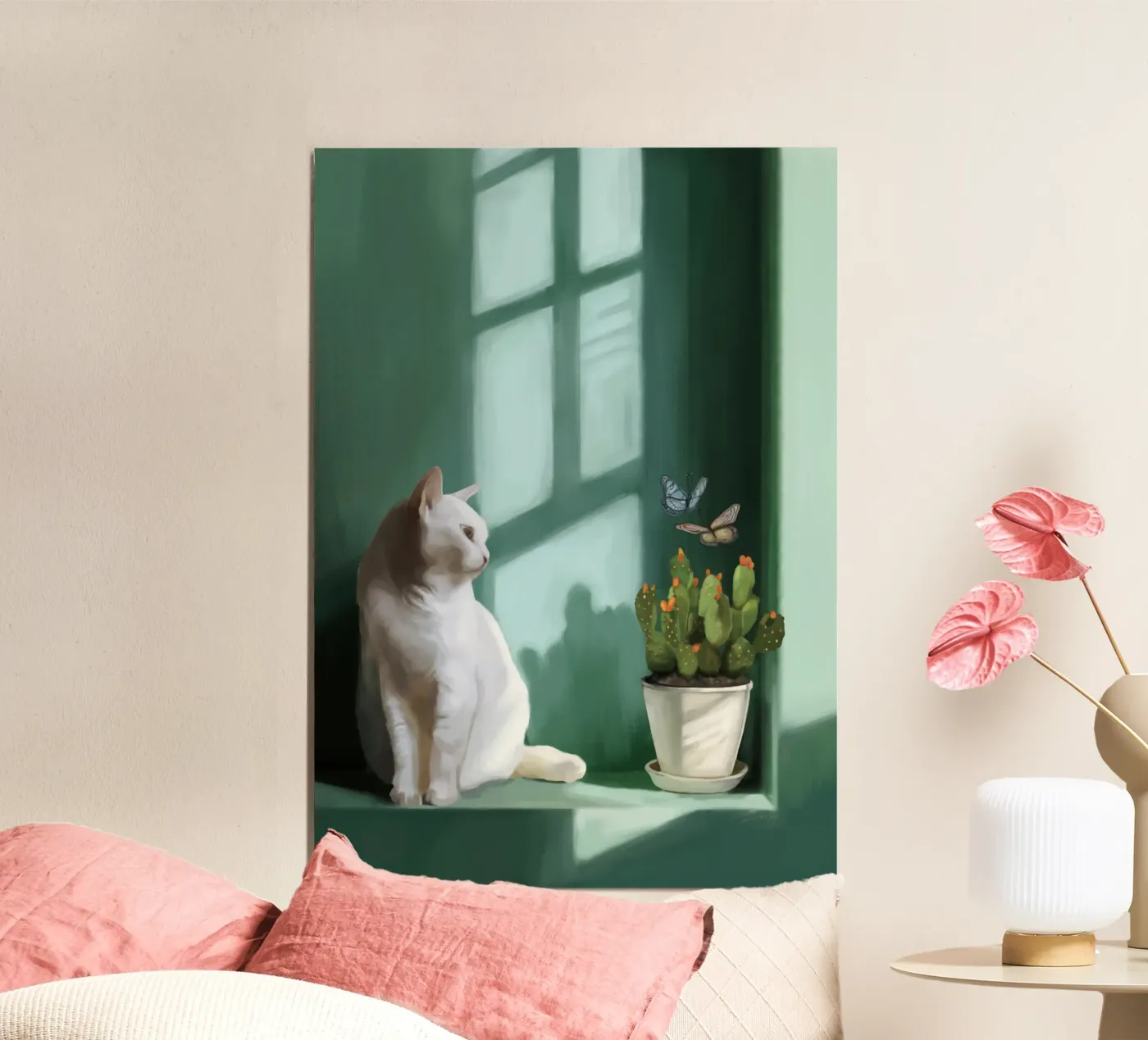 Smaragdgroene rust poster van Verse