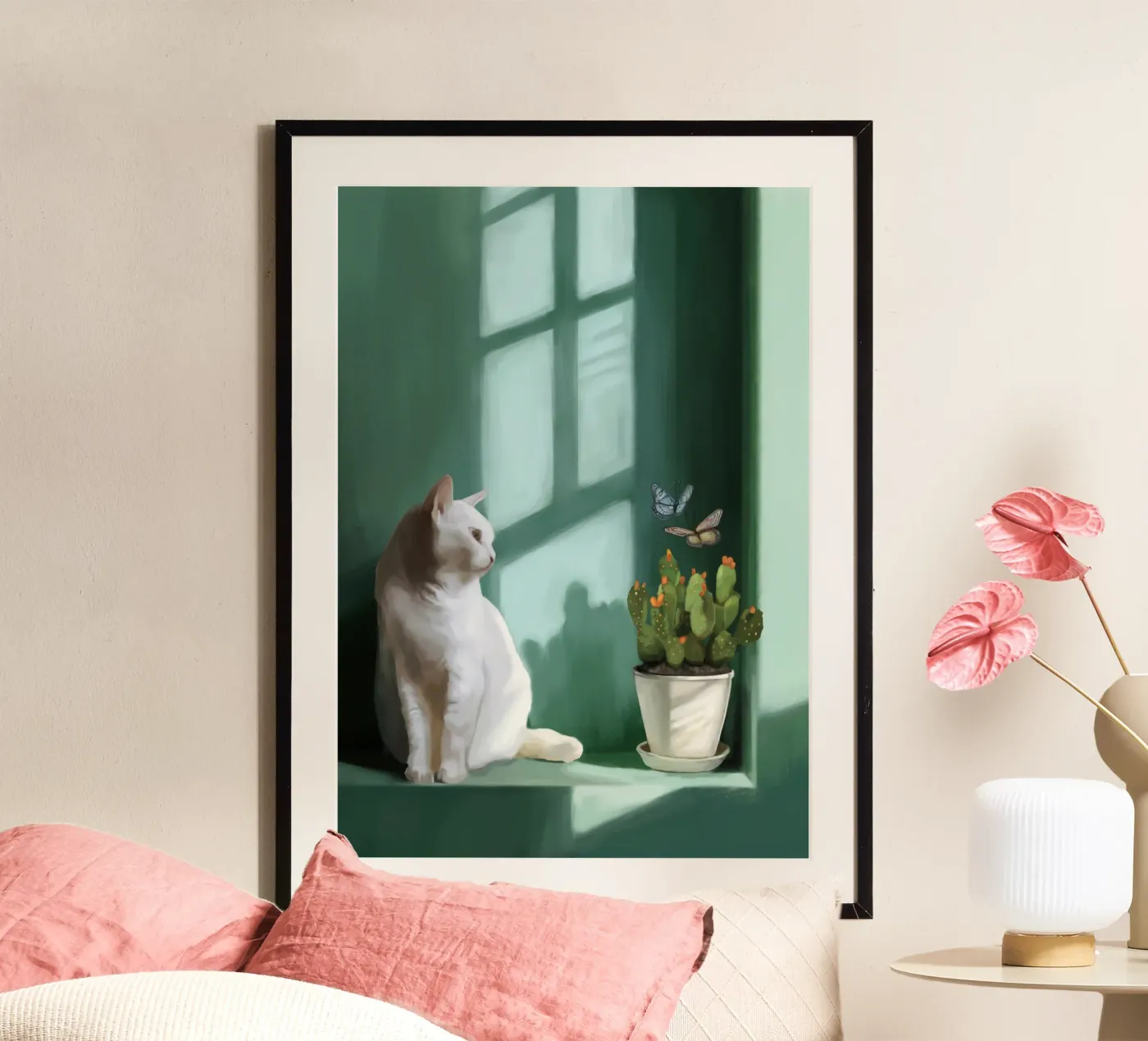 Smaragdgroene rust poster van Verse