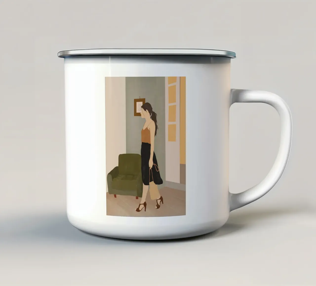 Uscire tazza in smalto da LeaDArt