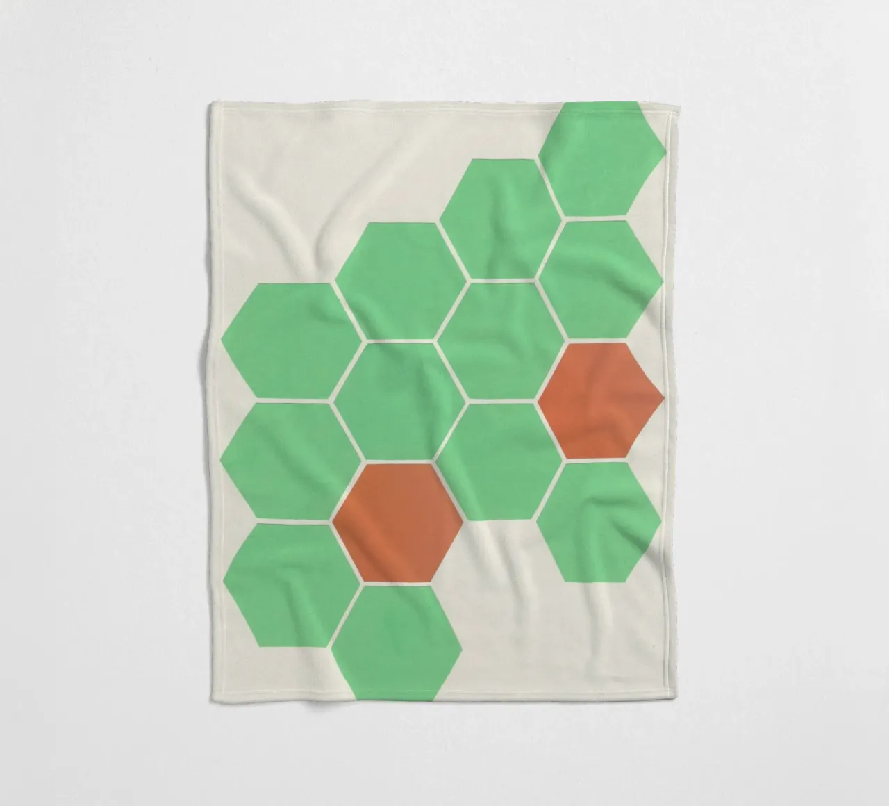 Mint Honeycomb fleece blanket by Cassia Beck Collage
