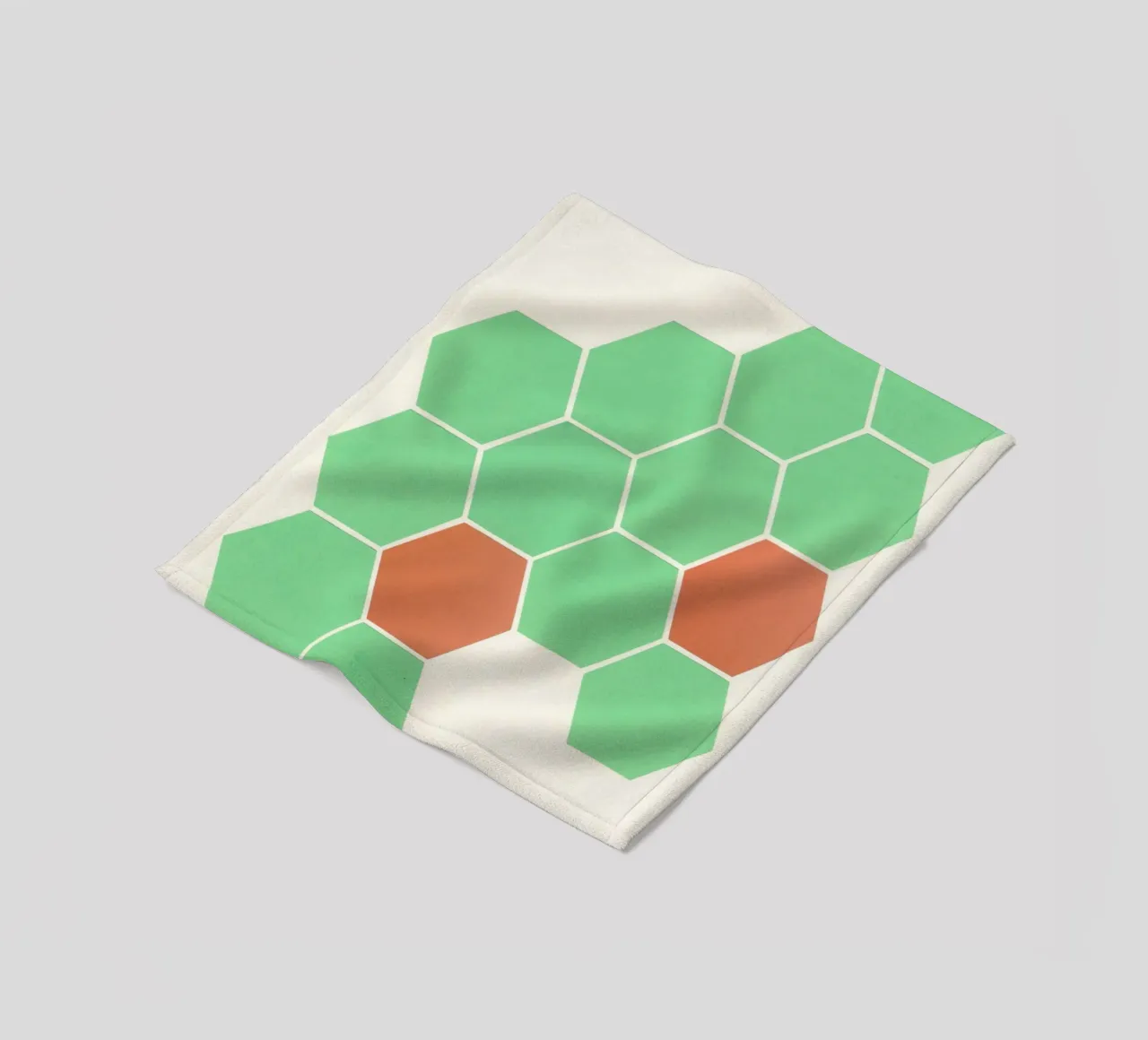 Mint Honeycomb fleece blanket by Cassia Beck Collage