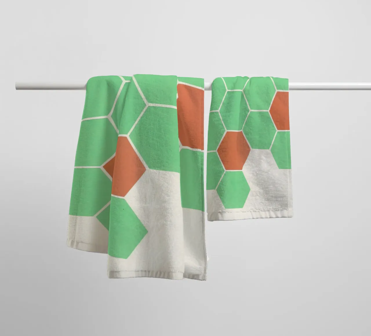 Mint Honeycomb towel by Cassia Beck Collage
