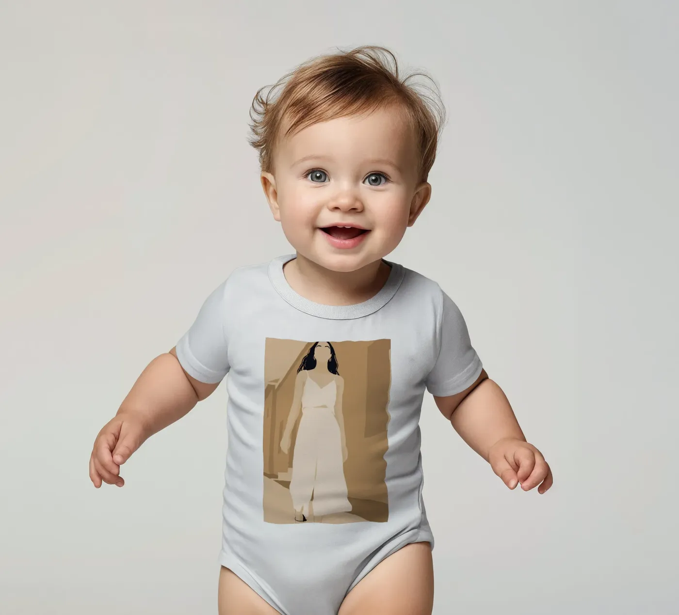 Passi di luce body neonato maniche corte da LeaDArt