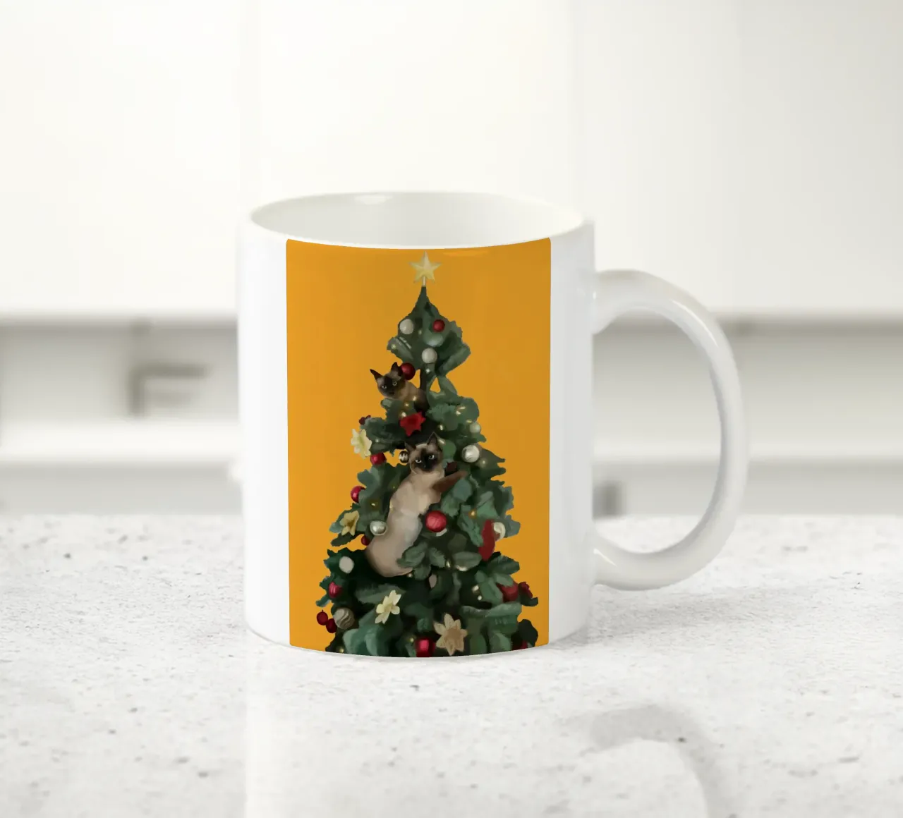 Feste feline tazza in ceramica da Verse
